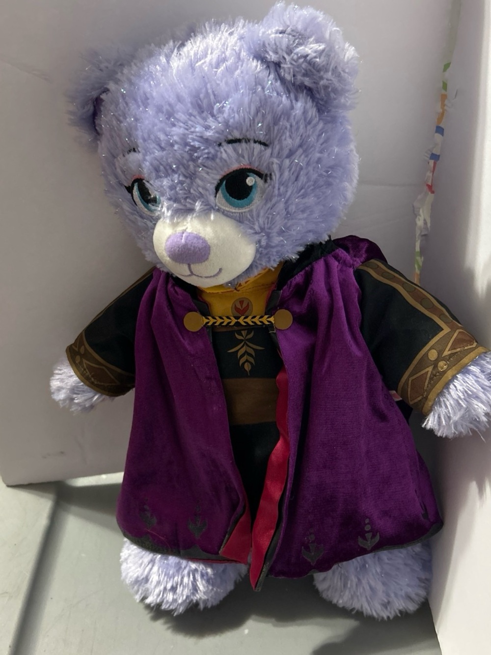 Build-A-Bear Purple Plush Bear with Dark Purple Cape